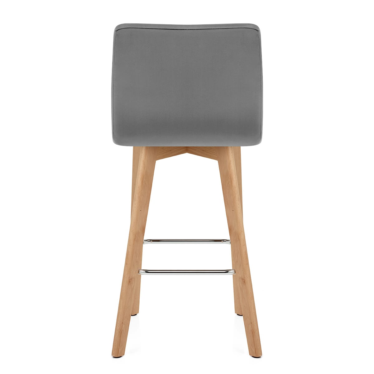 Taburete Terciopelo Madera - Pure Gris