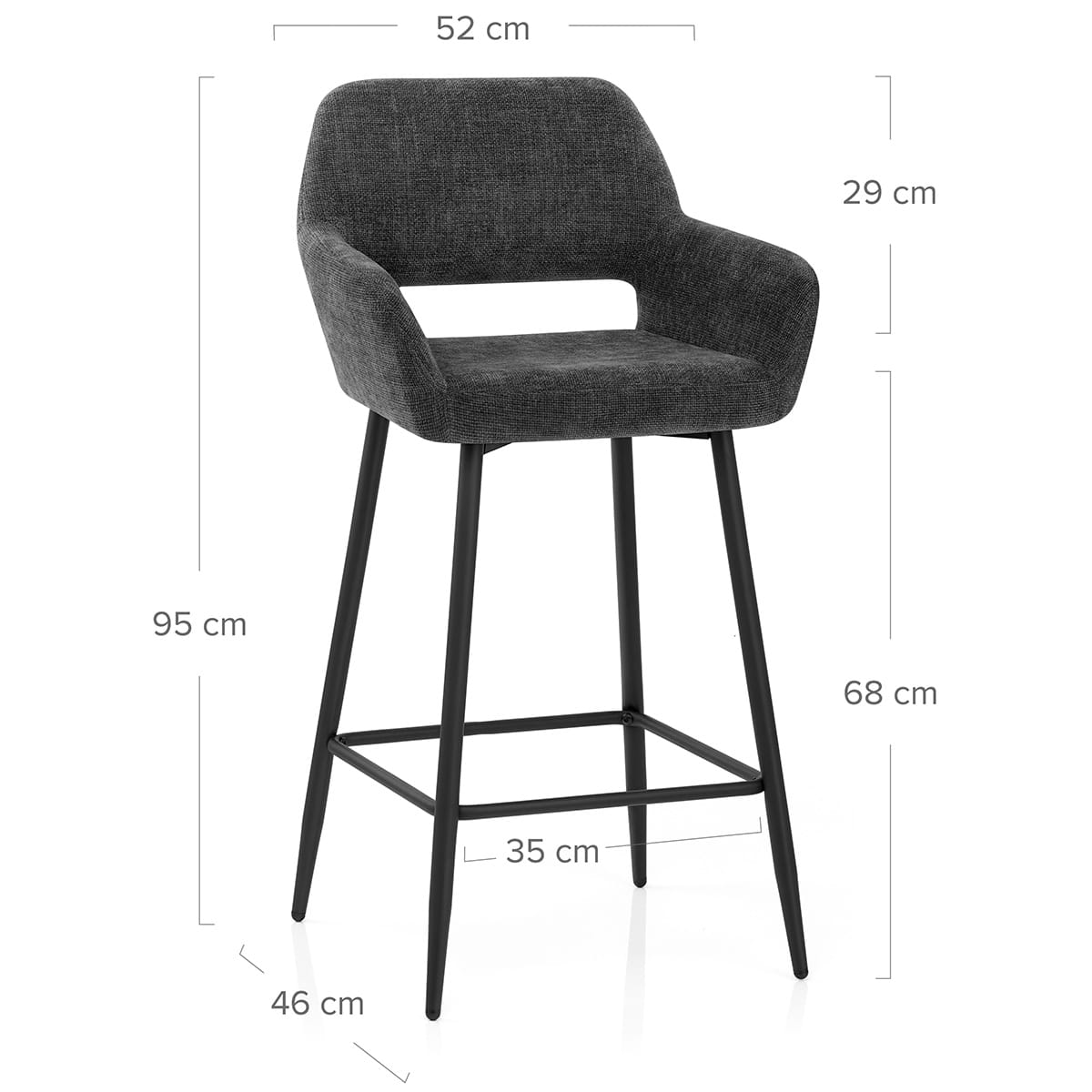 Taburete Tela - Raven Negro