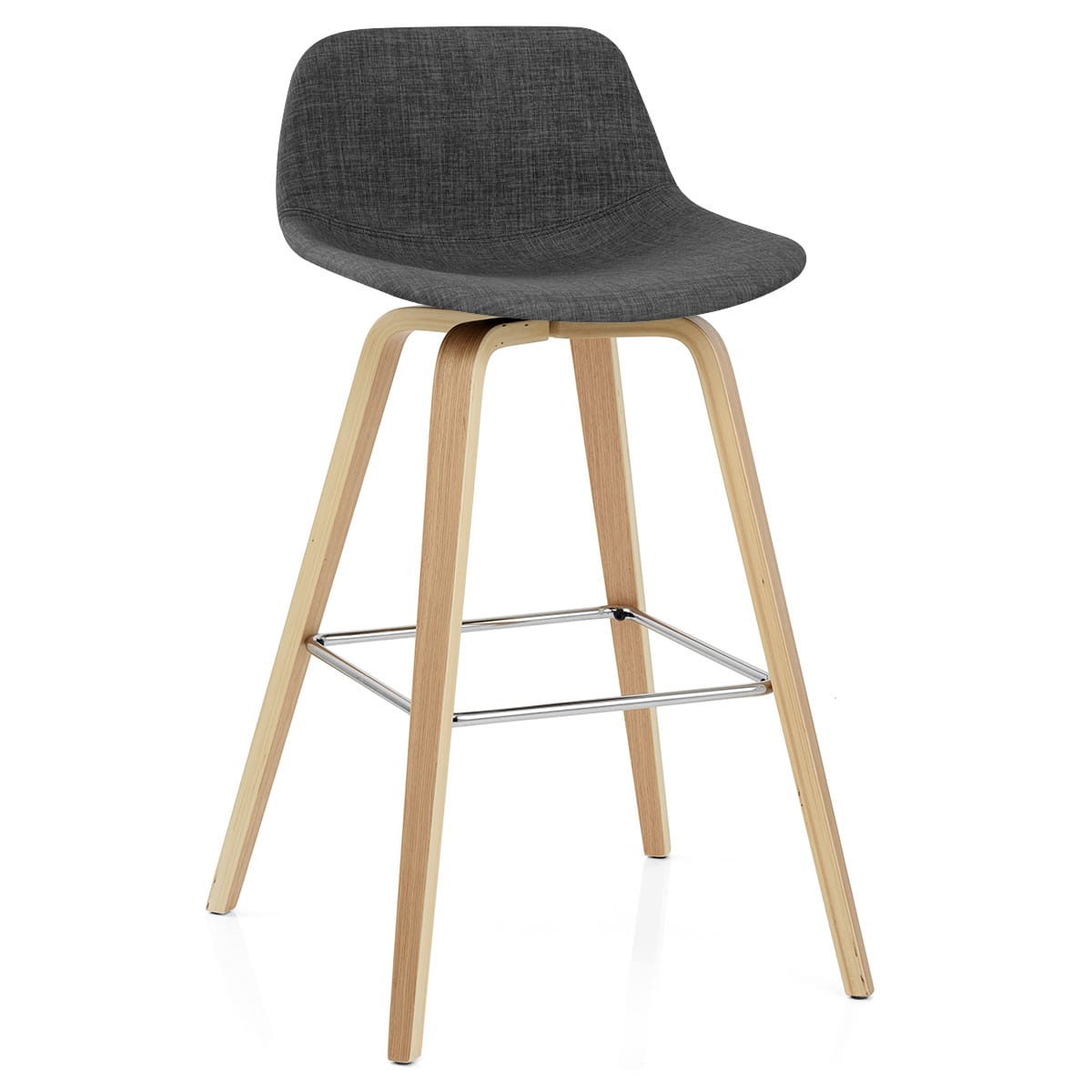 Taburete Tela Madera - Reef Gris Oscuro
