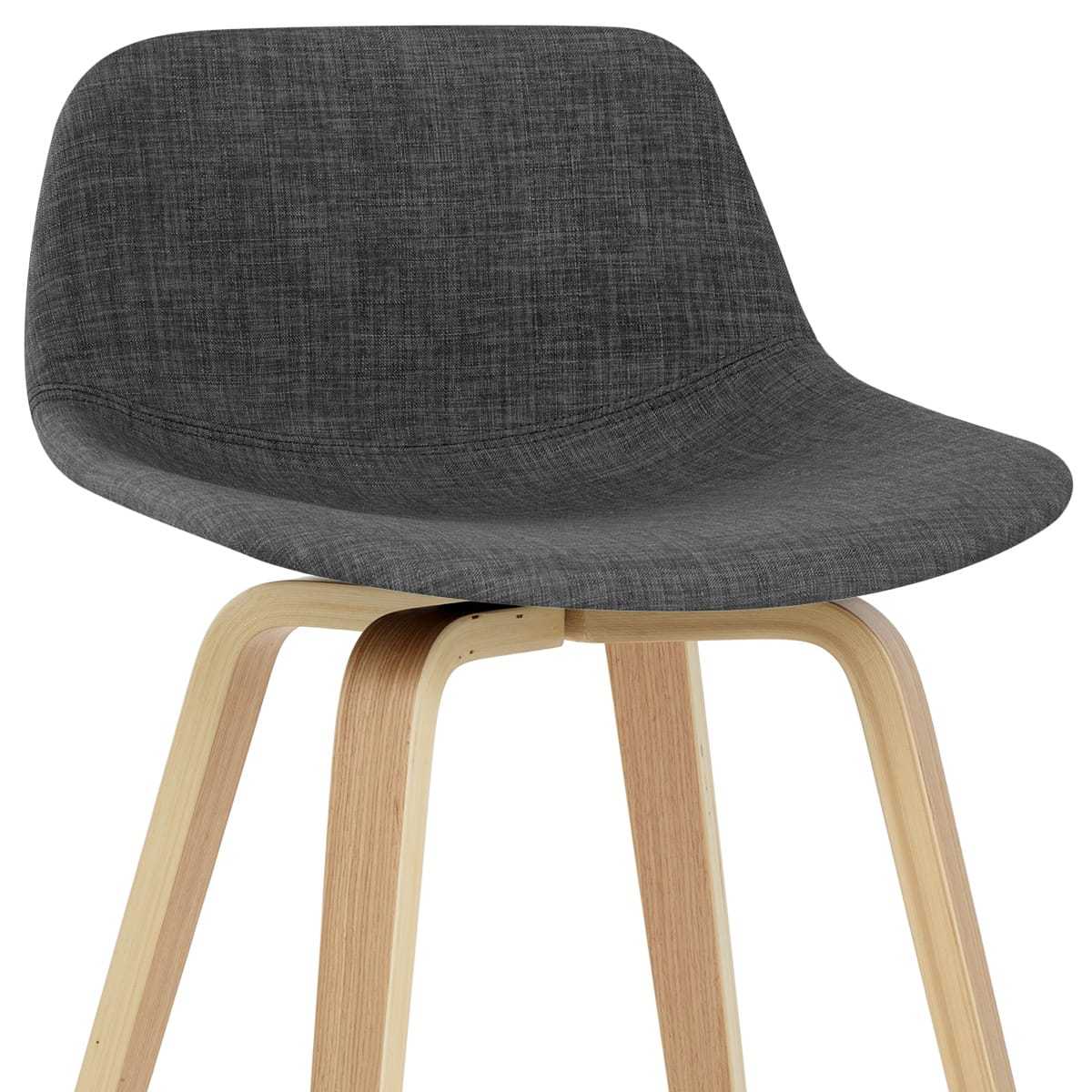 Taburete Tela Madera - Reef Gris Oscuro