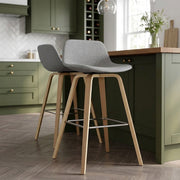 Taburete Tela Madera - Reef Gris