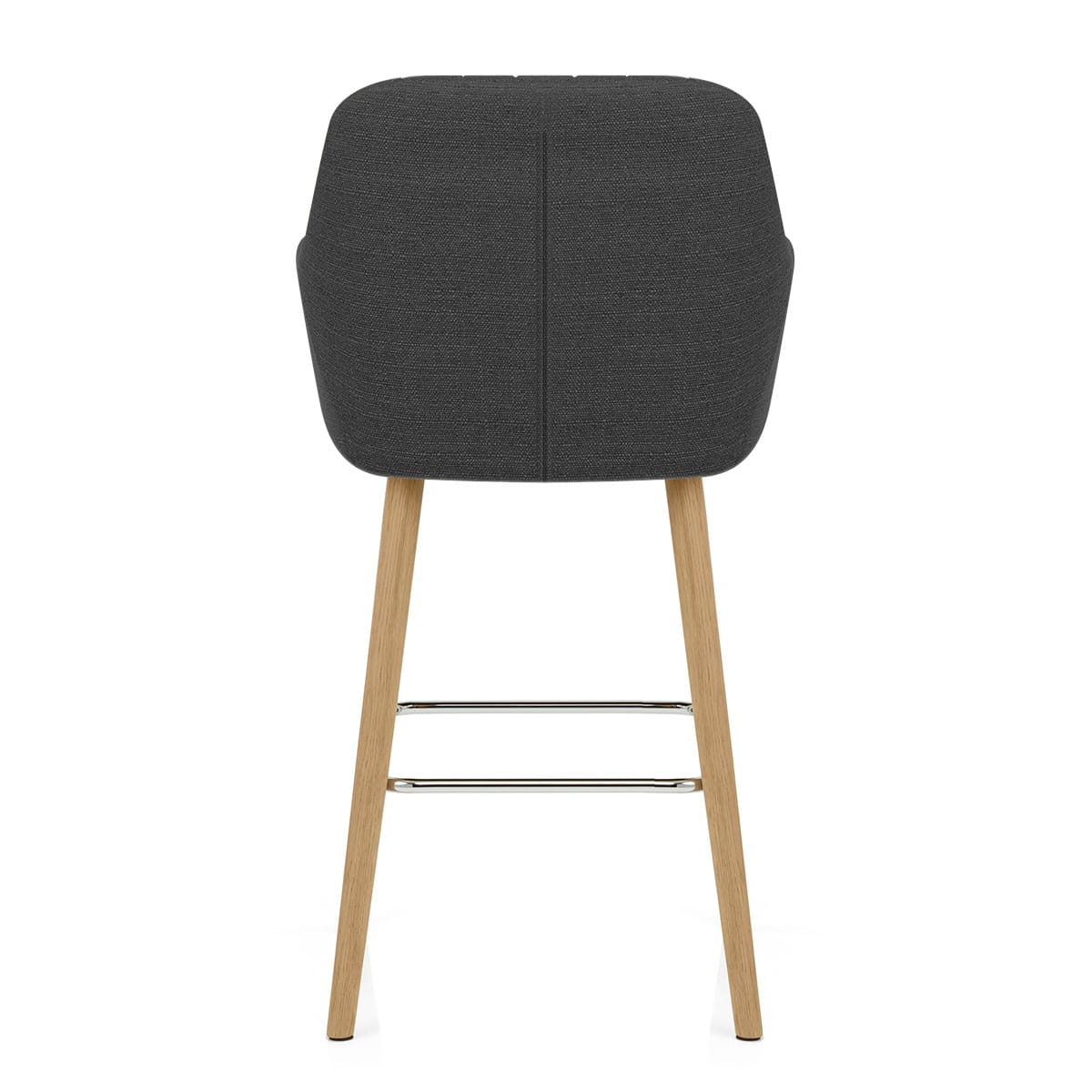 Taburete Tela Madera - Rio Gris Oscuro