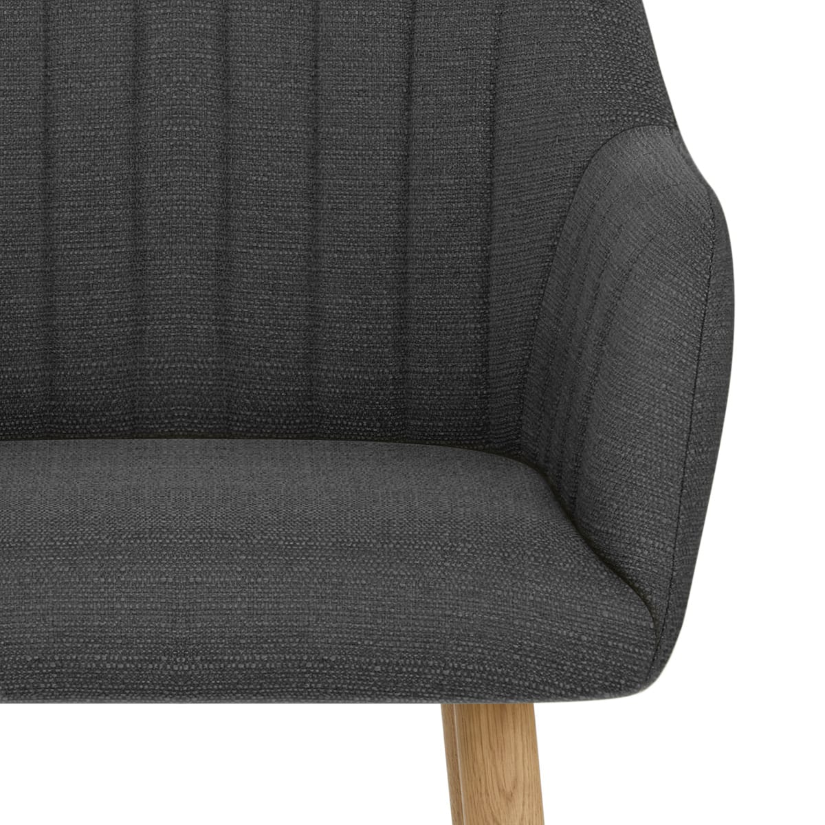 Taburete Tela Madera - Rio Gris Oscuro