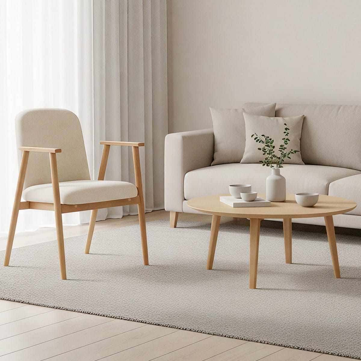 Silla Tela - Ripley Crema