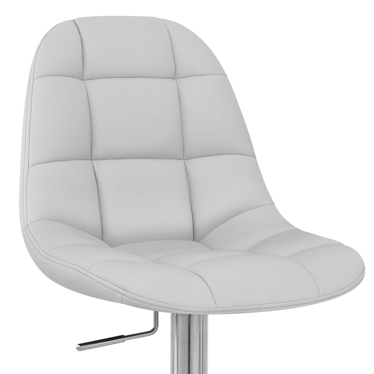 Taburete Polipiel Cromo - Rochelle Gris