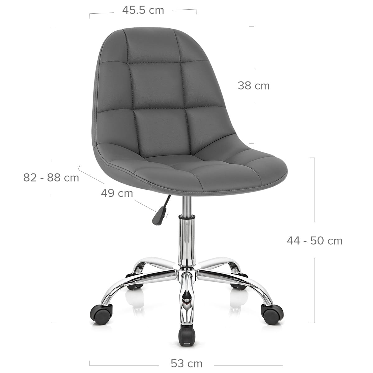 Silla Oficina Polipiel Cromo - Rochelle Gris