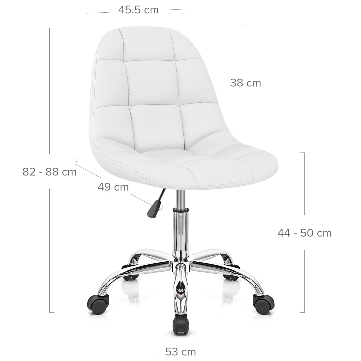 Silla Oficina Polipiel Cromo - Rochelle Blanco