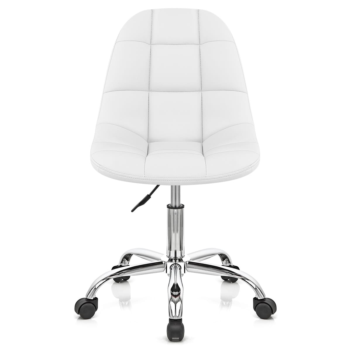 Silla Oficina Polipiel Cromo - Rochelle Blanco