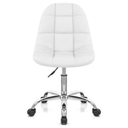Silla Oficina Polipiel Cromo - Rochelle Blanco