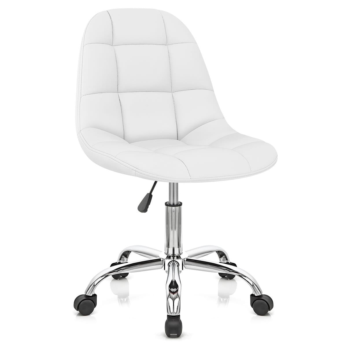 Silla Oficina Polipiel Cromo - Rochelle Blanco