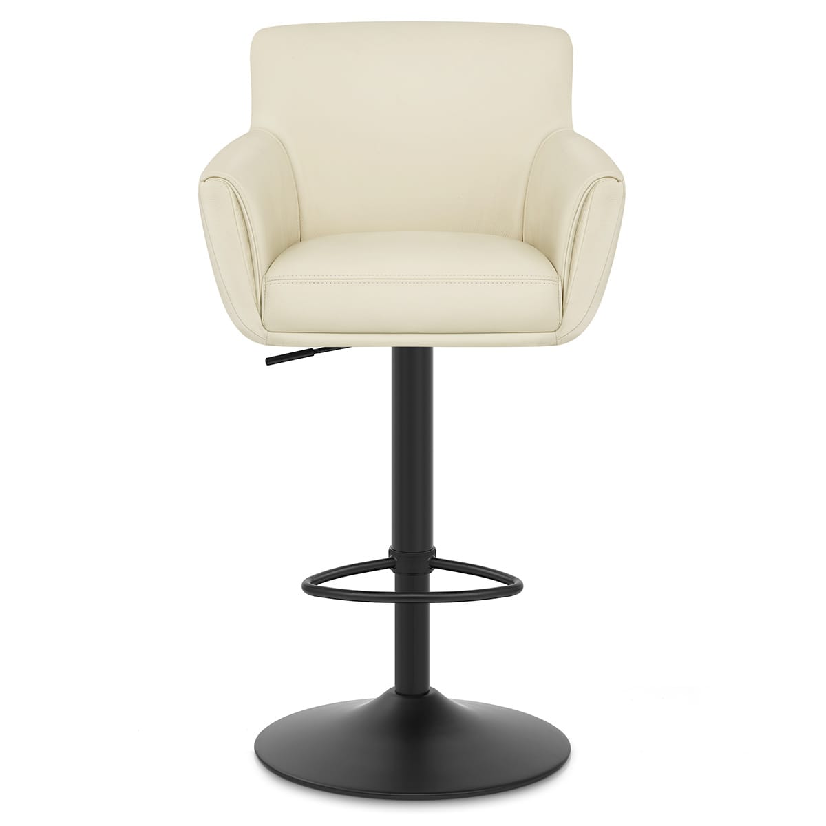 Taburete Cuero Metallo - Rome Crema