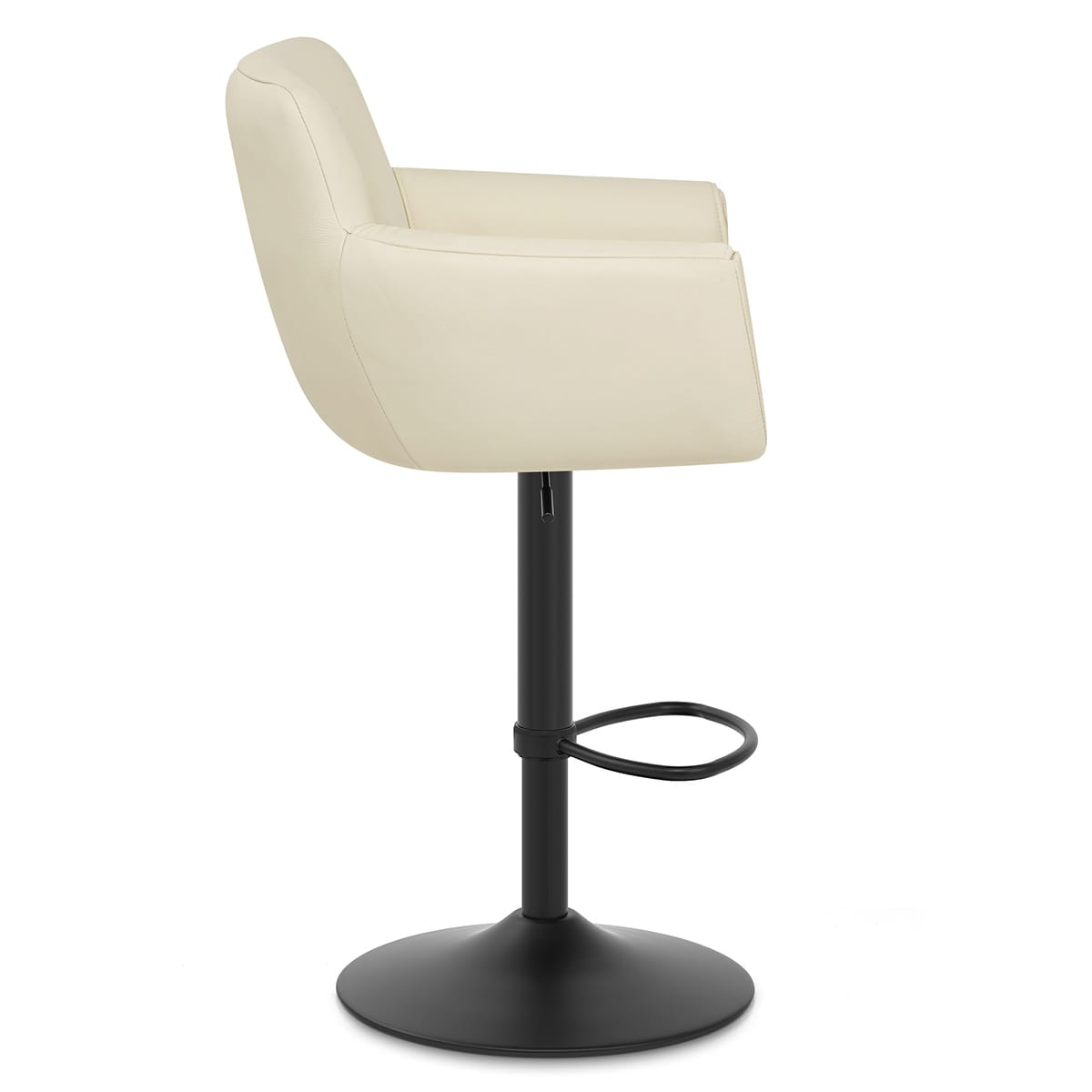 Taburete Cuero Metallo - Rome Crema