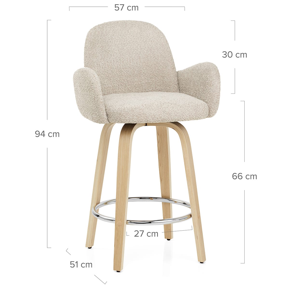 Taburete Tela - Romeo Crema
