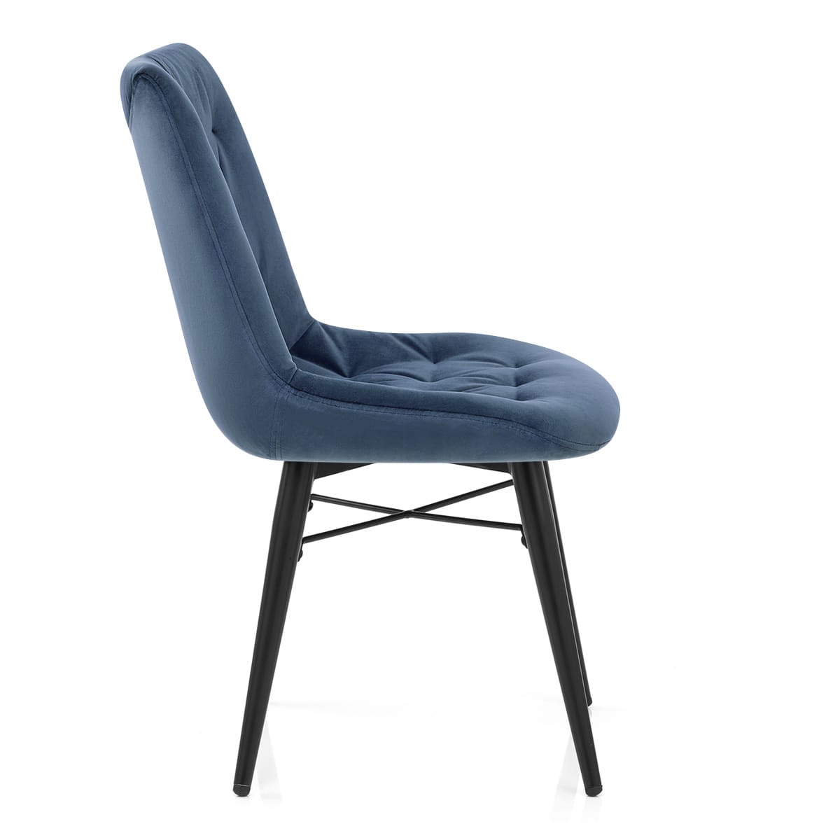 Silla Terciopelo Metal - Roxy Azul