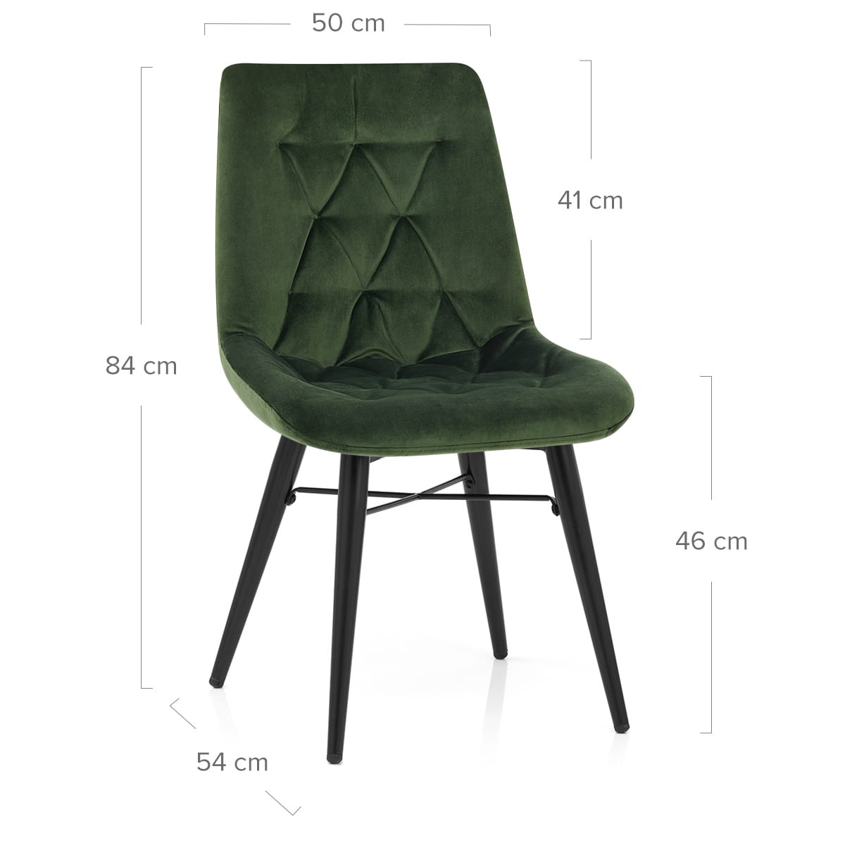 Silla Terciopelo Metal - Roxy Verde