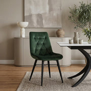 Silla Terciopelo Metal - Roxy Verde