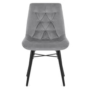Silla Terciopelo Metal - Roxy Gris