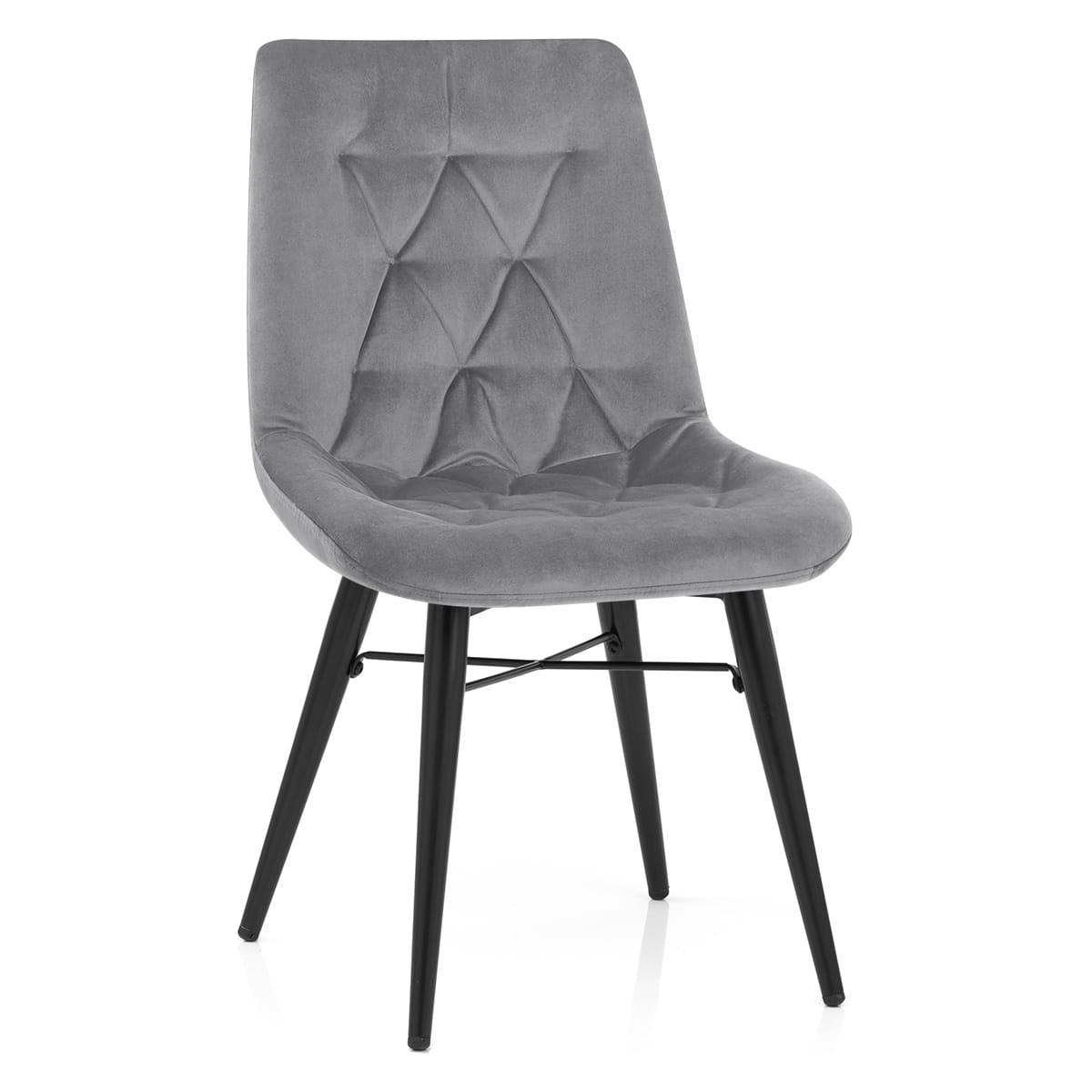 Silla Terciopelo Metal - Roxy Gris