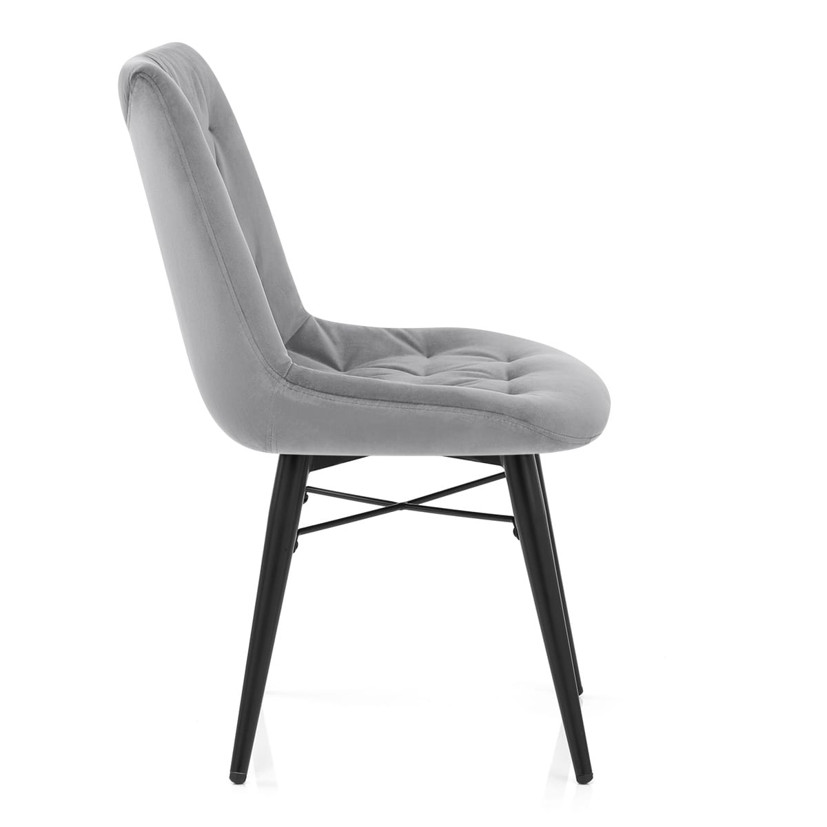 Silla Terciopelo Metal - Roxy Gris