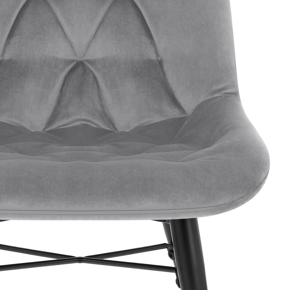 Silla Terciopelo Metal - Roxy Gris