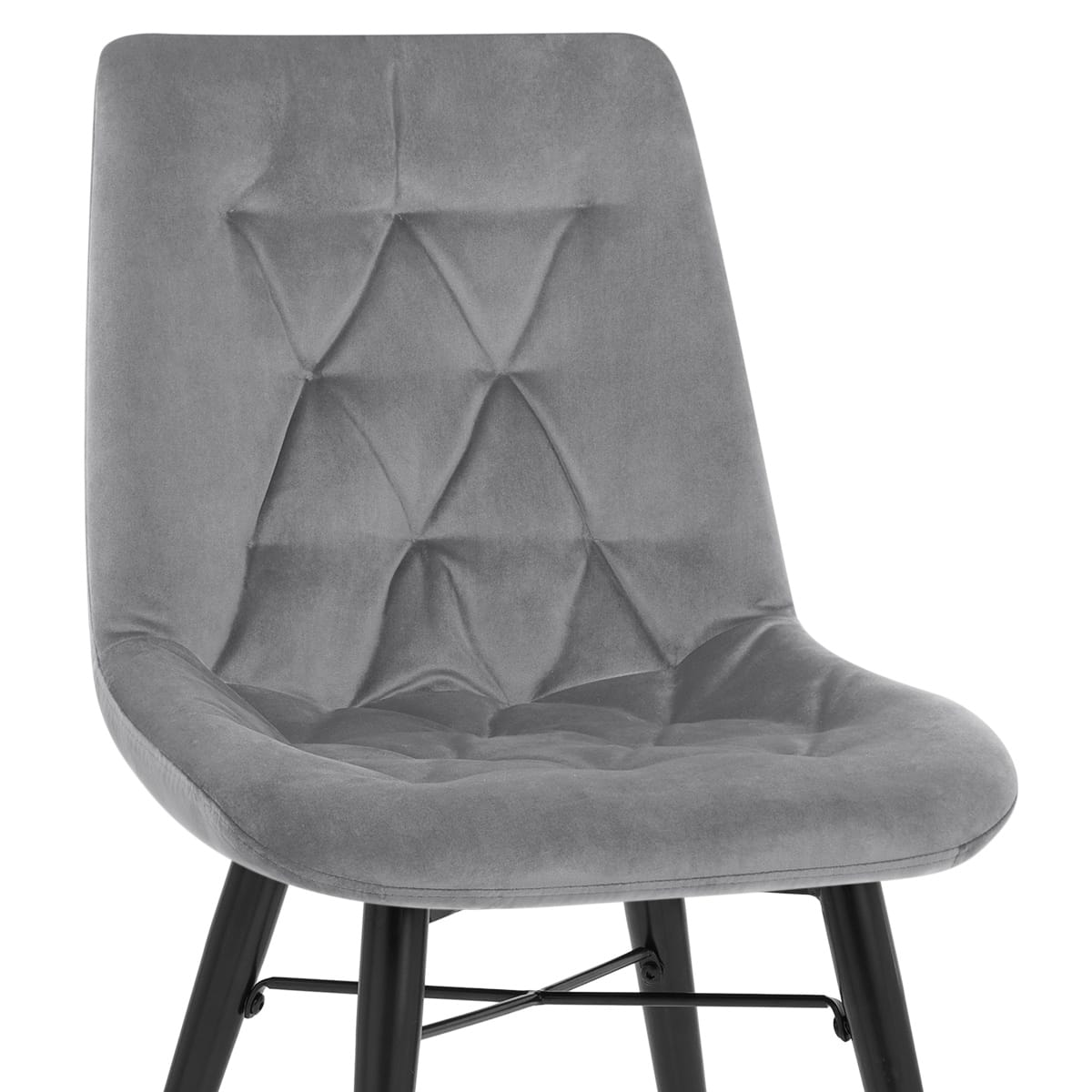 Silla Terciopelo Metal - Roxy Gris