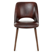 Silla Cuero Auténtico - Santo Marrón