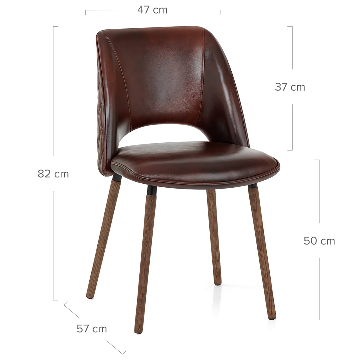 Silla Cuero Auténtico - Santo Marrón