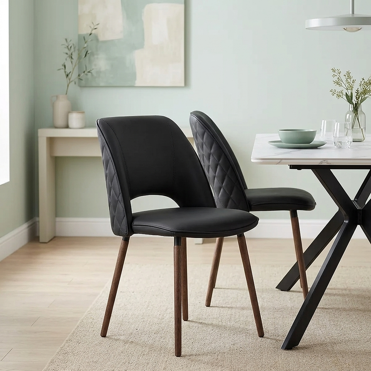 Silla Cuero Auténtico - Santo Negro