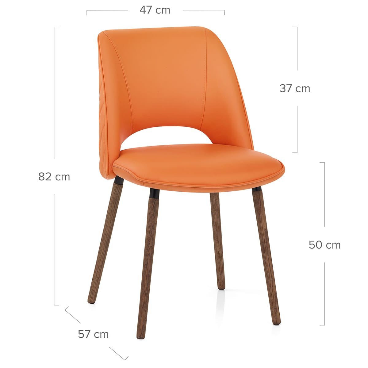 Silla Cuero Auténtico - Santo Naranja