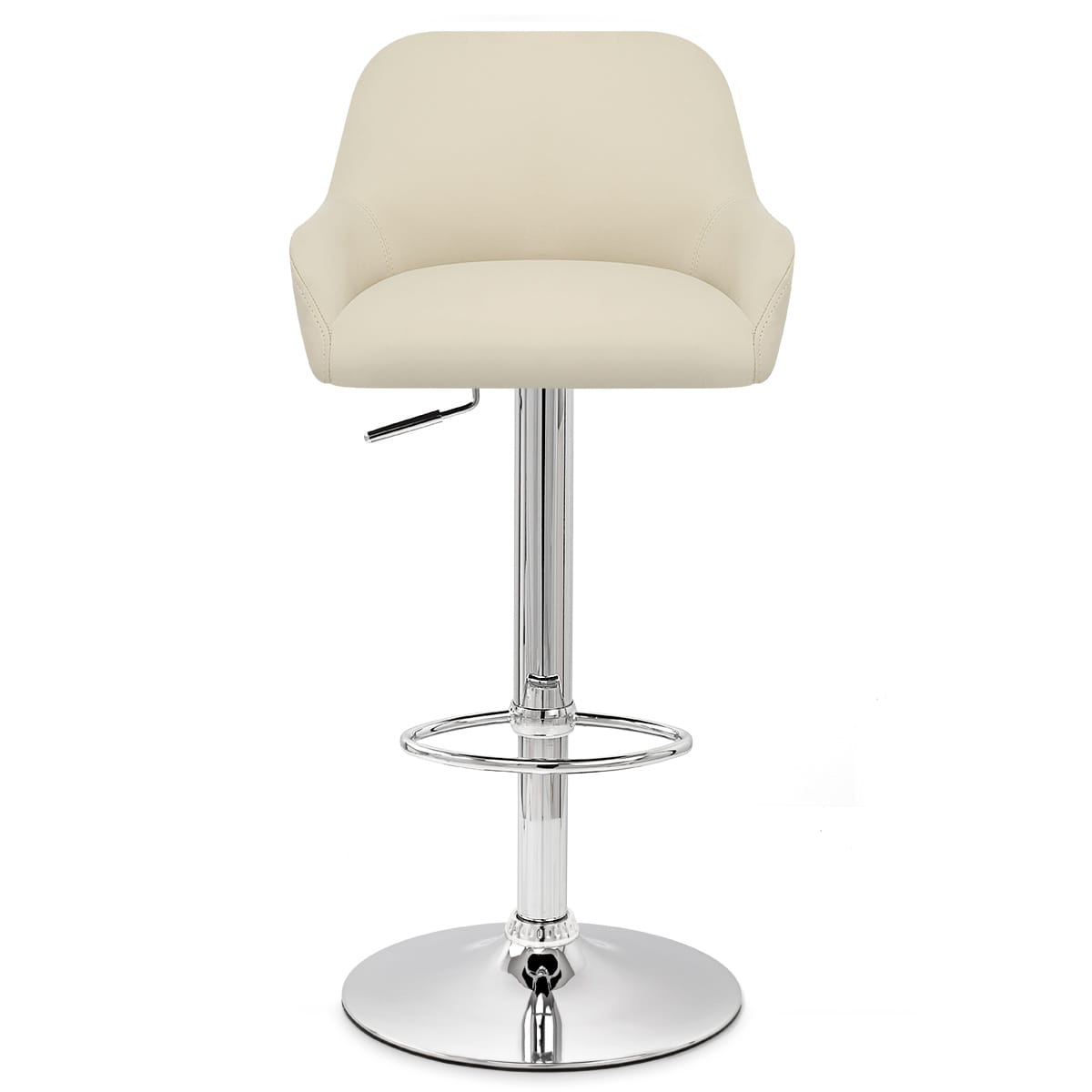 Taburete Polipiel Cromo - Sassi Crema