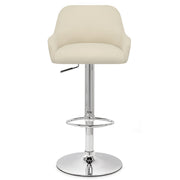 Taburete Polipiel Cromo - Sassi Crema