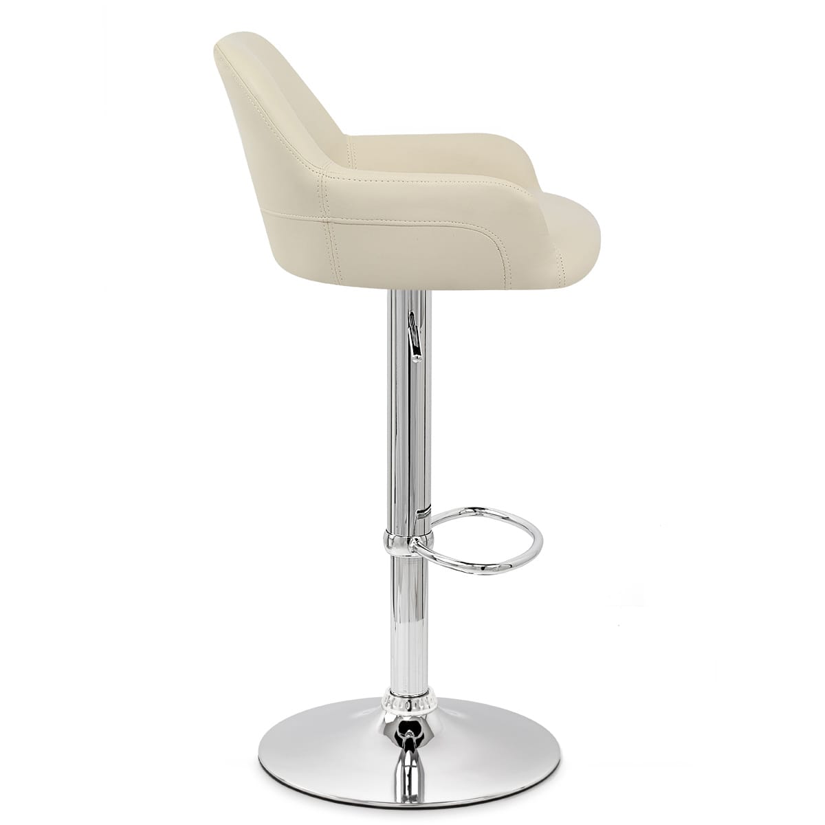 Taburete Polipiel Cromo - Sassi Crema