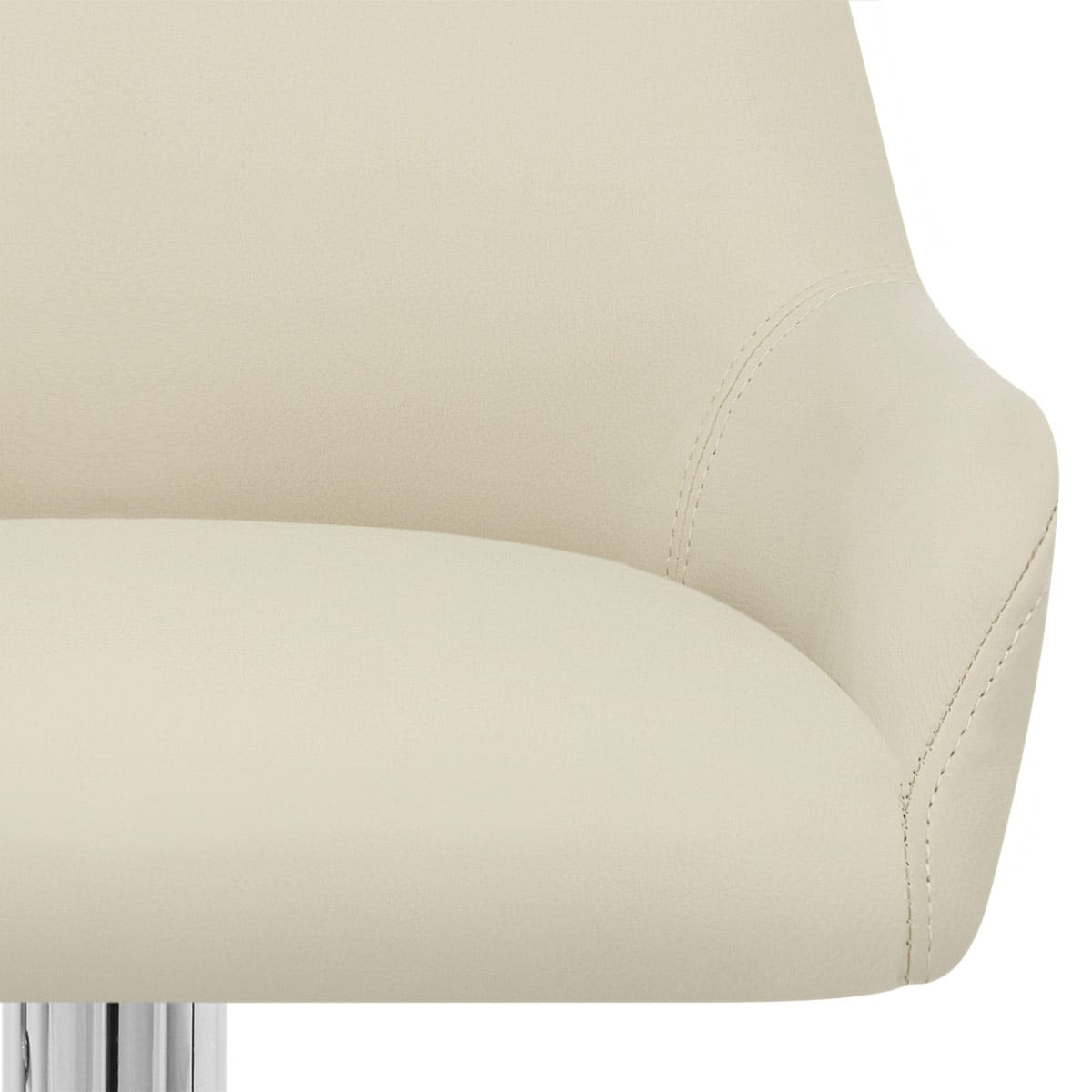 Taburete Polipiel Cromo - Sassi Crema