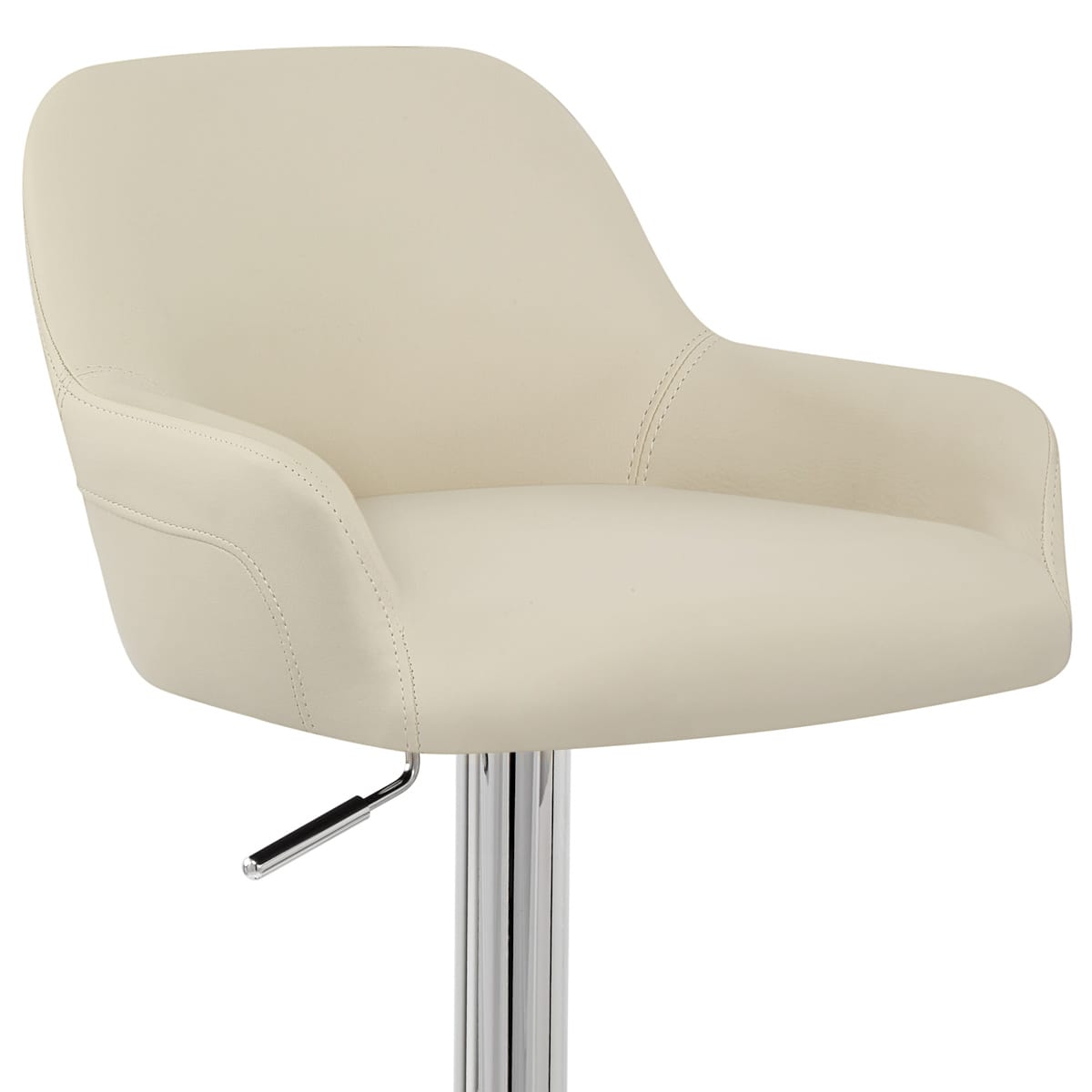 Taburete Polipiel Cromo - Sassi Crema