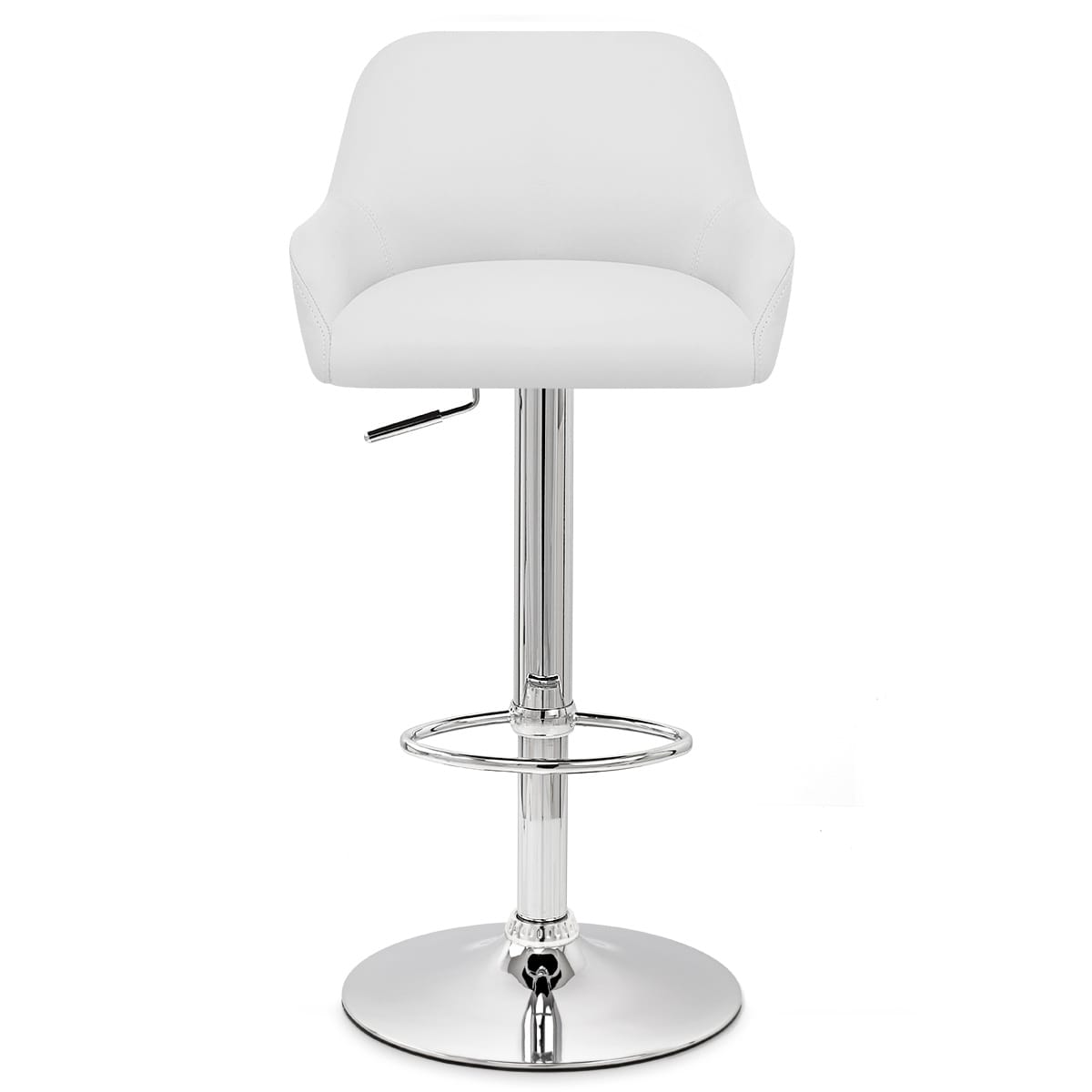 Taburete Polipiel Cromo - Sassi Blanco