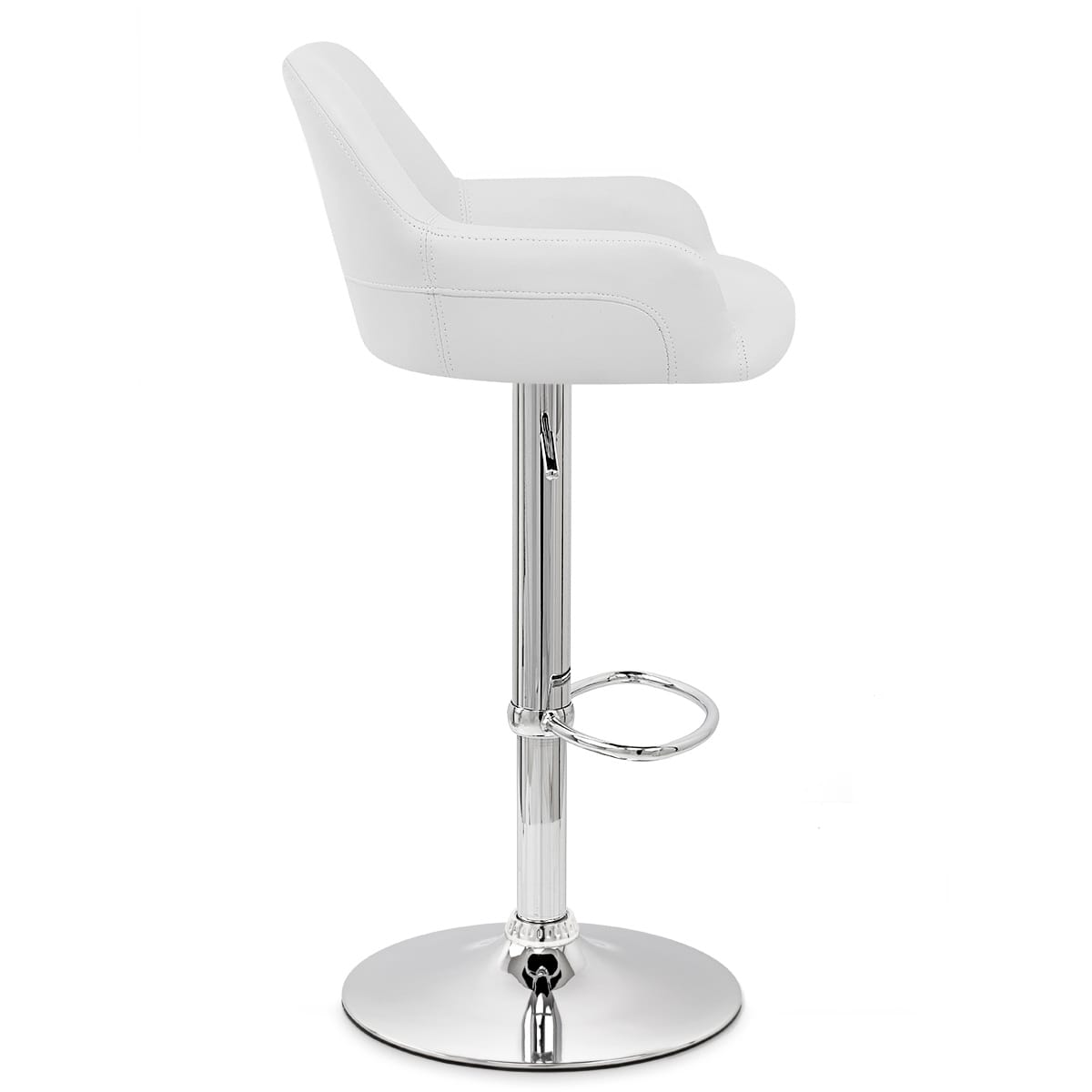 Taburete Polipiel Cromo - Sassi Blanco