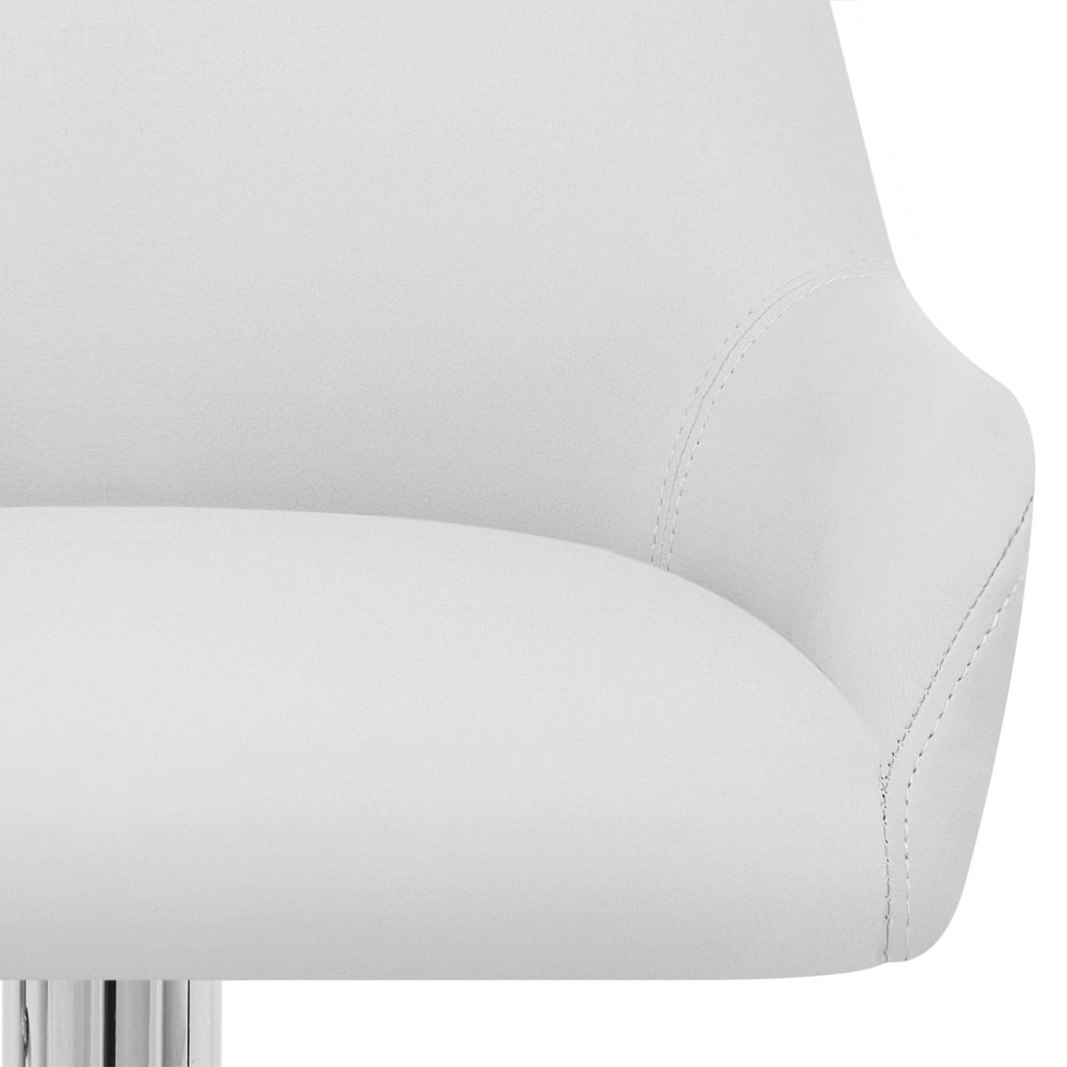 Taburete Polipiel Cromo - Sassi Blanco