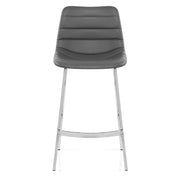 Taburete Polipiel Cromo - Scala Gris