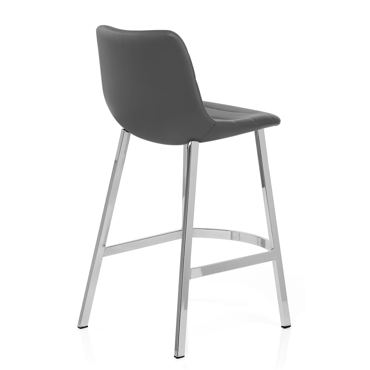 Taburete Polipiel Cromo - Scala Gris