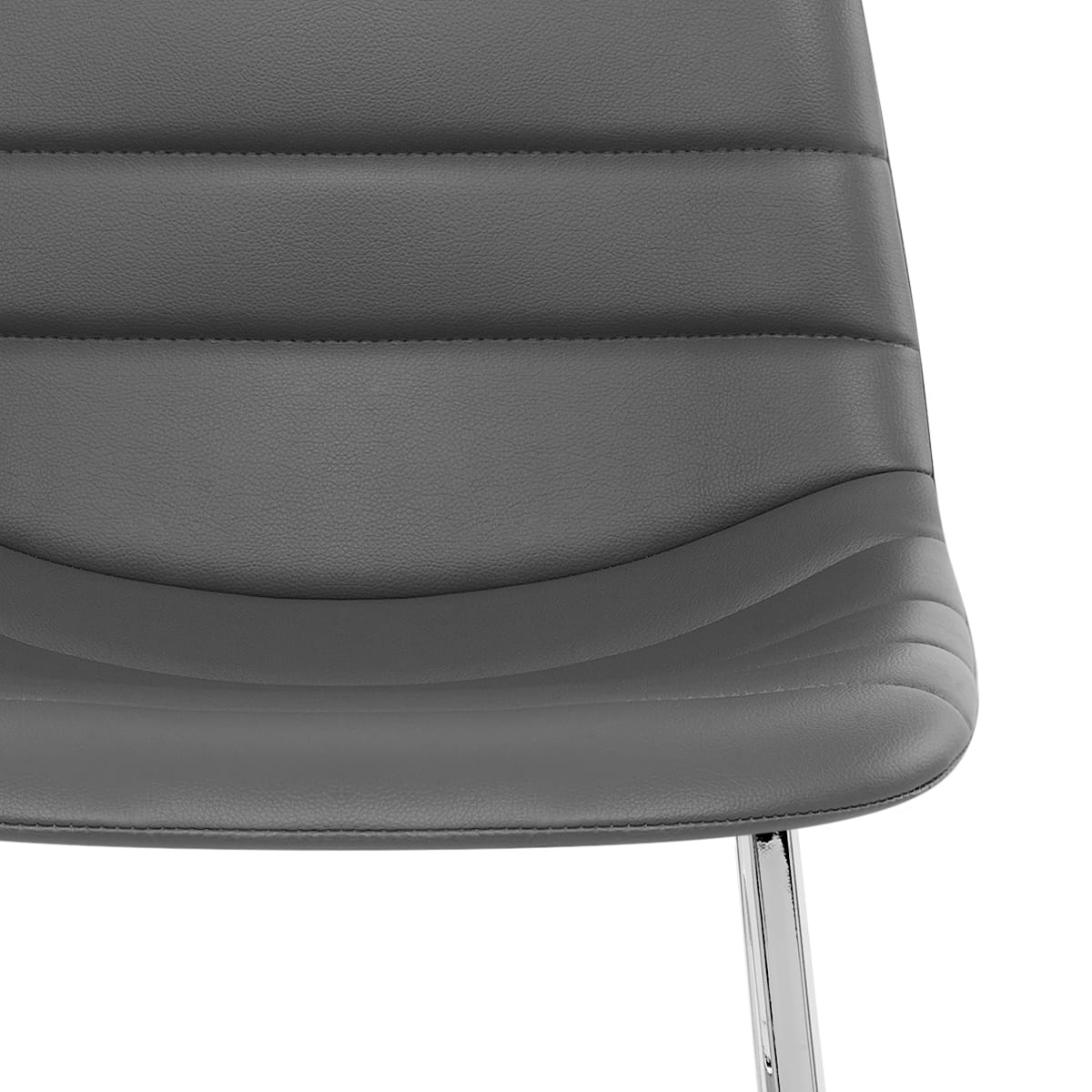Taburete Polipiel Cromo - Scala Gris