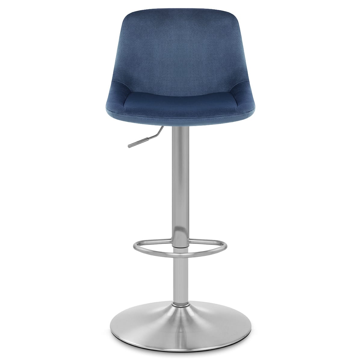 Taburete Terciopelo Satinado - Scoop Azul