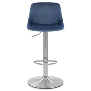 Taburete Terciopelo Satinado - Scoop Azul