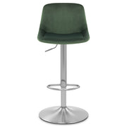 Taburete Terciopelo Satinado - Scoop Verde