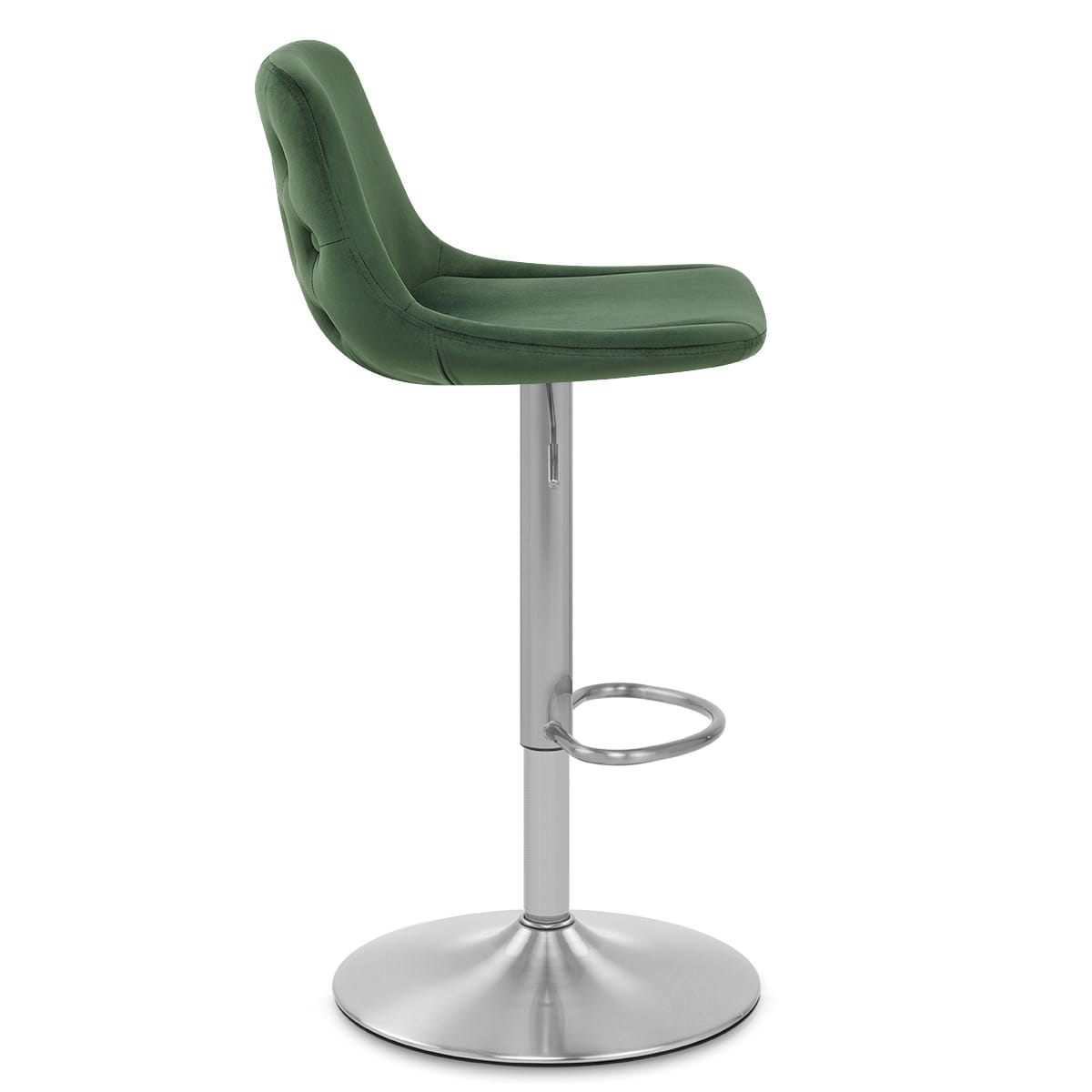 Taburete Terciopelo Satinado - Scoop Verde