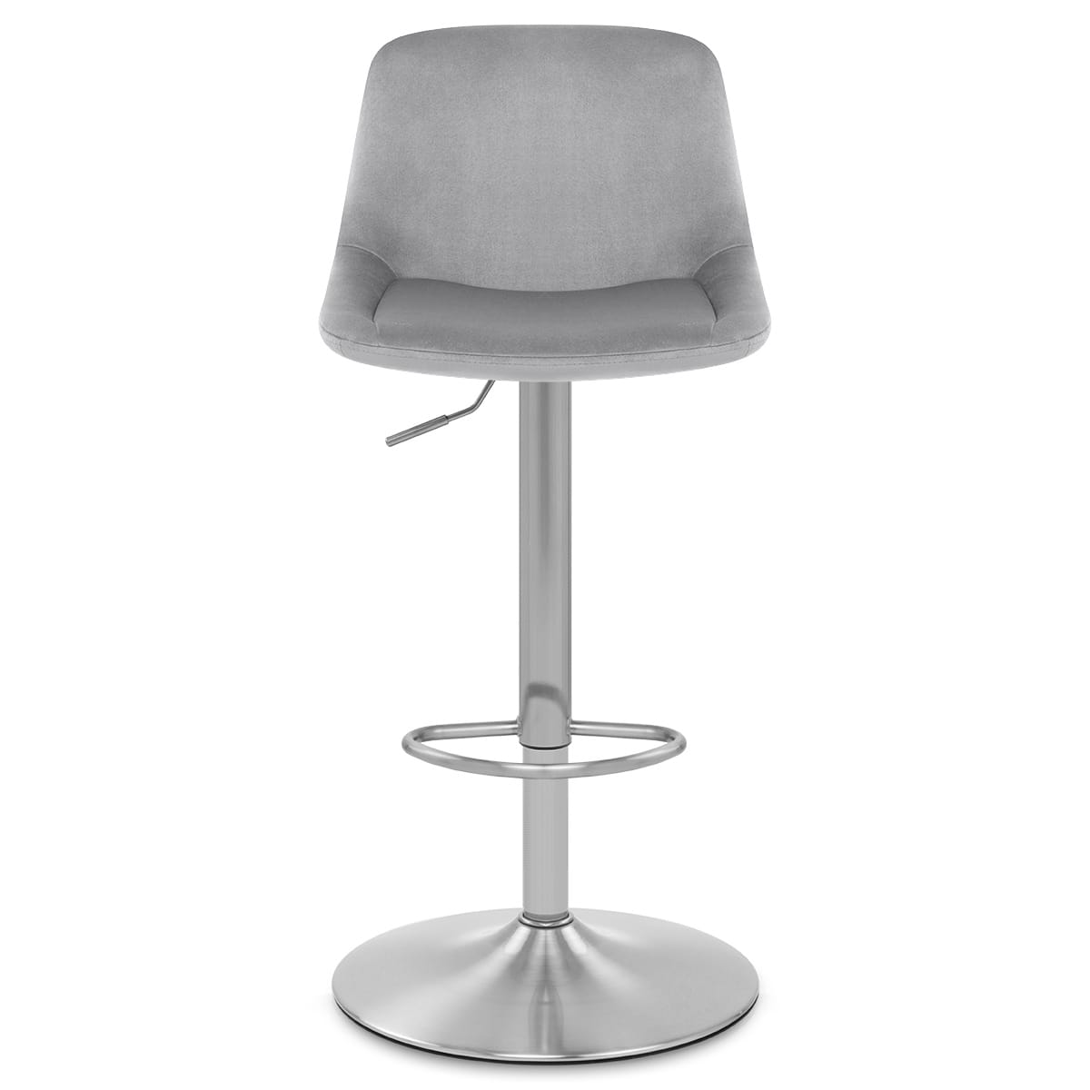 Taburete Terciopelo Satinado - Scoop Gris