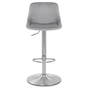 Taburete Terciopelo Satinado - Scoop Gris