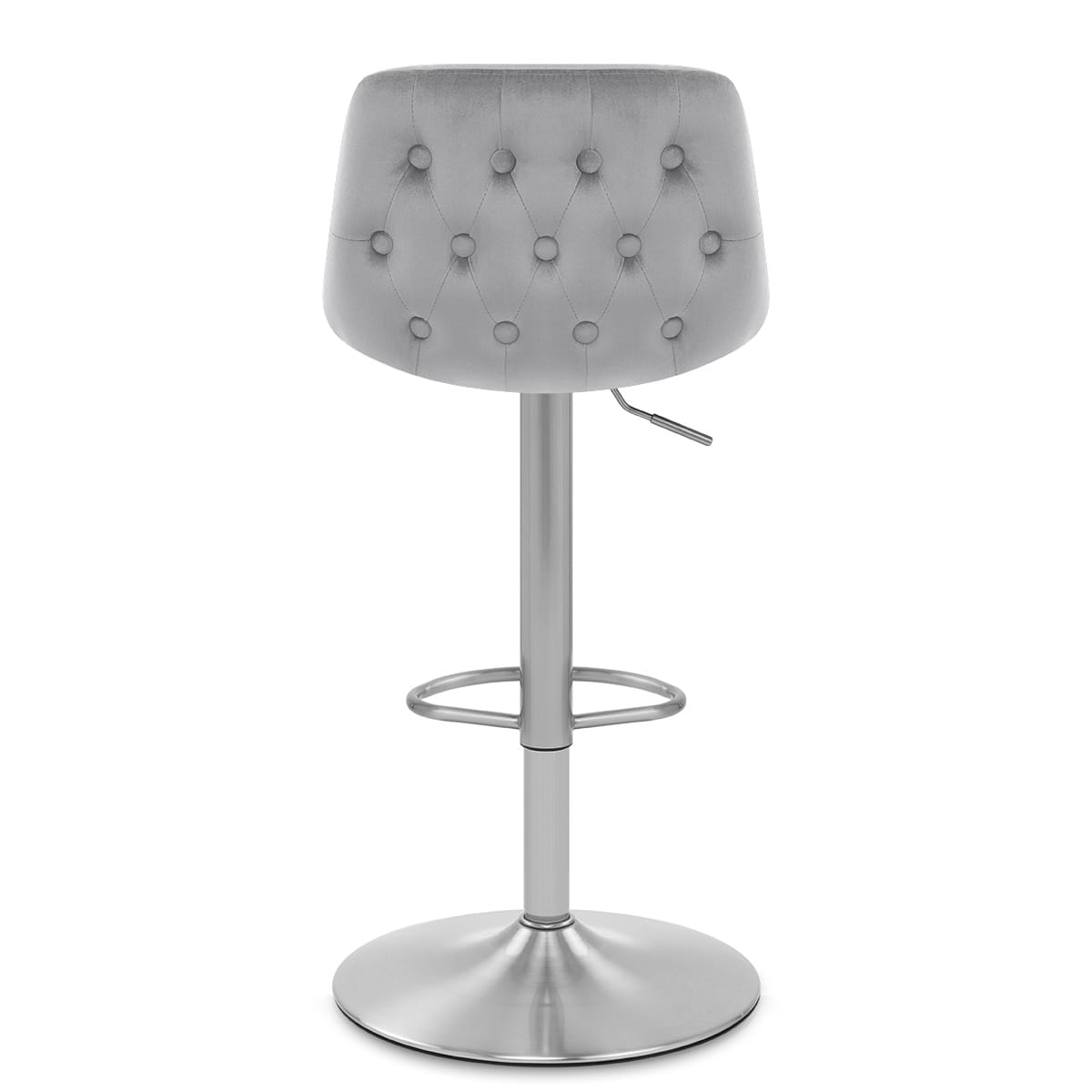 Taburete Terciopelo Satinado - Scoop Gris