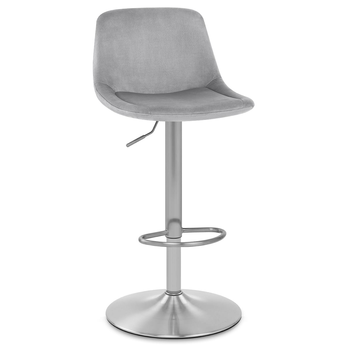 Taburete Terciopelo Satinado - Scoop Gris