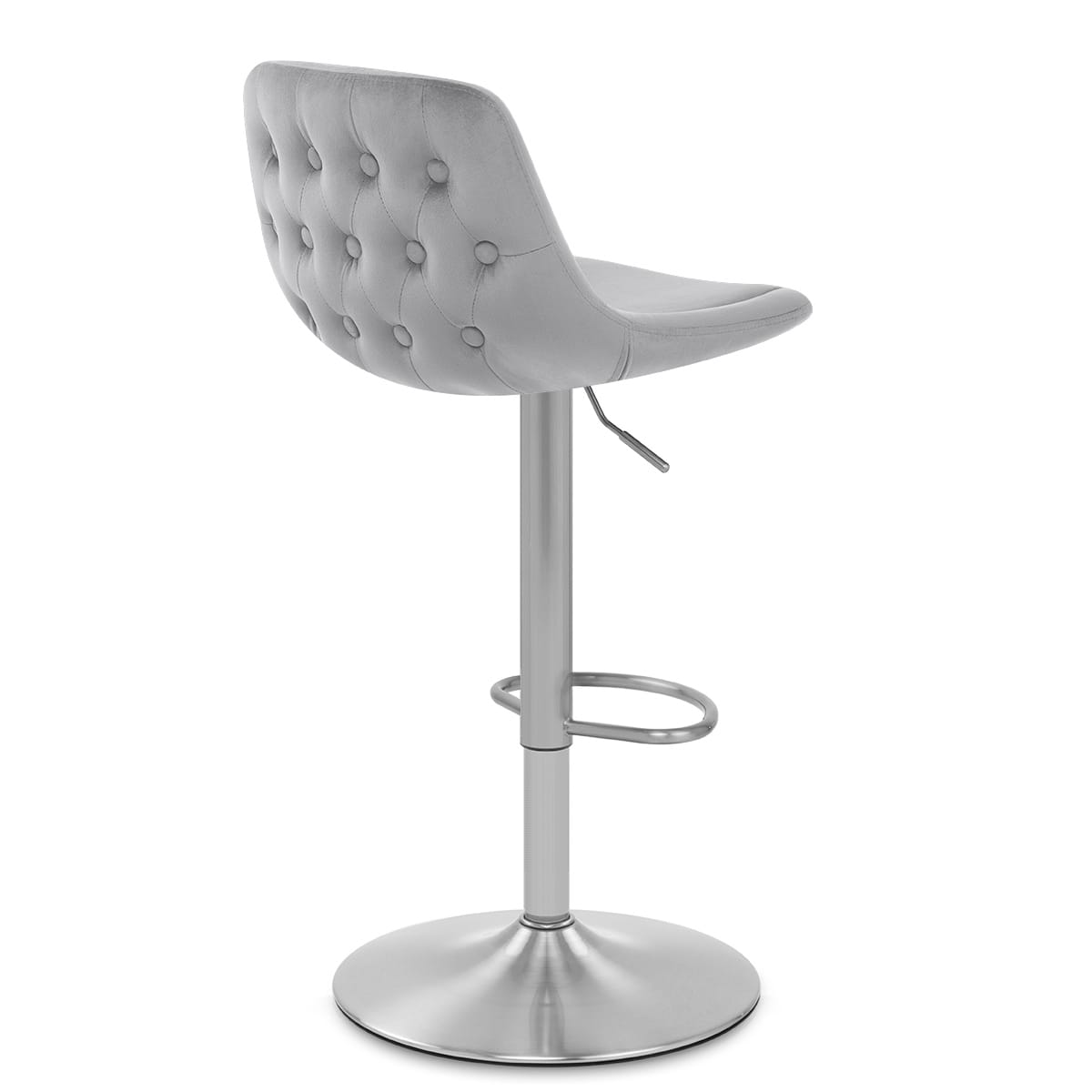 Taburete Terciopelo Satinado - Scoop Gris