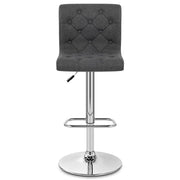 Taburete Tela Cromo - Seattle Gris Oscuro